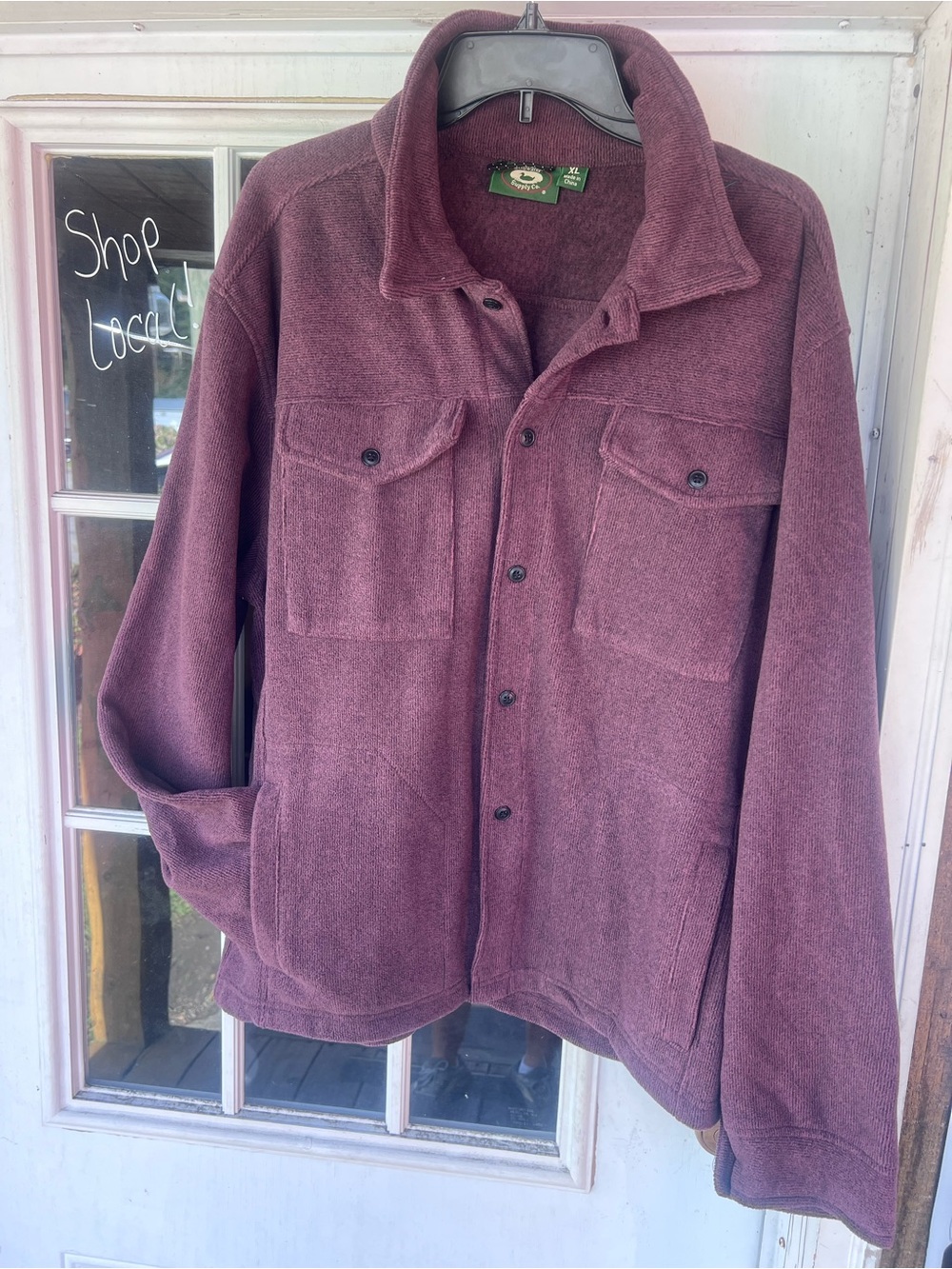 Ladies size XL ~ Stillwater Supply Co warm shacket- dark red